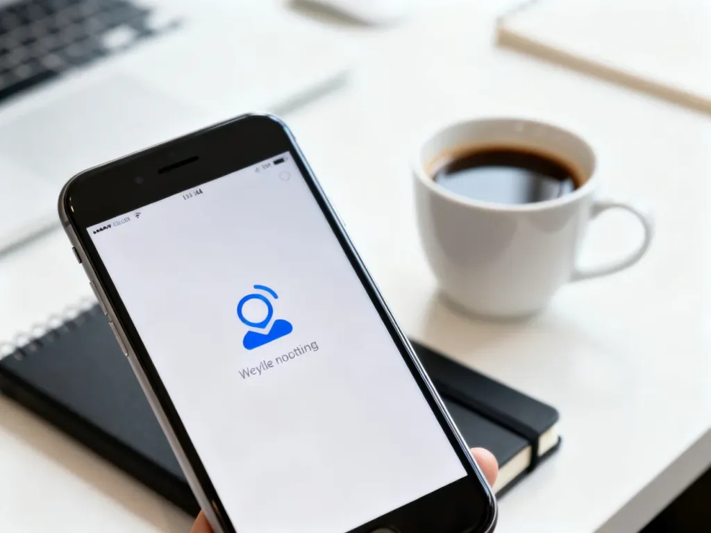 Nowoczesny smartfon z powiadomieniem na biurku, symbolizujący szybką i wygodną komunikację w codziennej pracy.